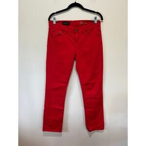 J Crew match stick red jeans size 28